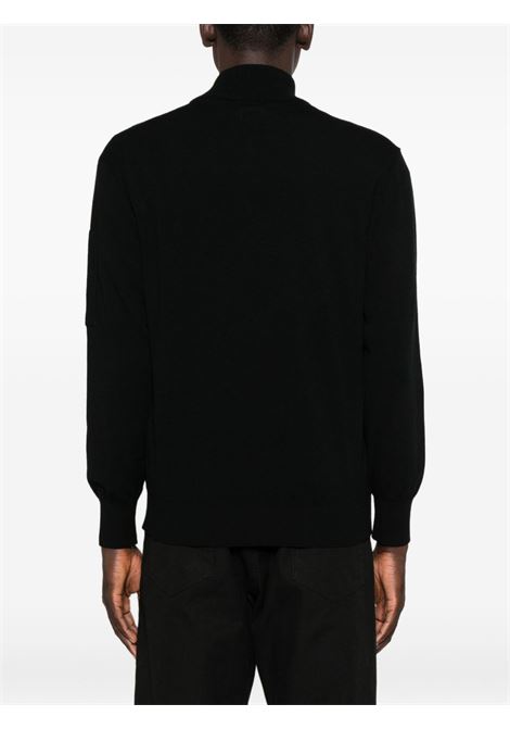 maglione half zip uomo nero C.P. COMPANY | 19CMKN036A-005528A999